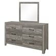 Pemberly Row 4 Piece Queen Size Bedroom Set Farmhouse Style in Gray Black