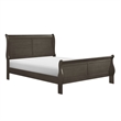 Pemberly Row 4 Piece Queen Size Bedroom Set Transitional Stained Gray Finish