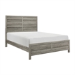 Pemberly Row 4 Pc Queen Size Bedroom Set Slatted Panel Weathered Gray Finish