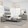 Pemberly Row 4 Pc Queen Size Bedroom Set Slatted Panel Weathered Gray Finish