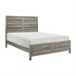 Pemberly Row 4 Pc Queen Size Bedroom Set Slatted Panel Weathered Gray Finish