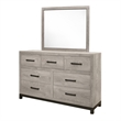 Pemberly Row 4 Pc Queen Size Bedroom Set in Light Gray and Brown Modern