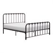 Pemberly Row Full Size Metal Bed Bronze Spindle Design Heavy Duty Slat Support