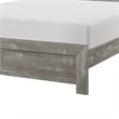 Pemberly Row California King Bed Farmhouse Style Gray Finish Wood Veneer
