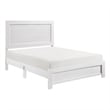 Pemberly Row Full Size Bed Farmhouse Style in White Finish Wood Veneer