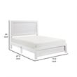 Pemberly Row California King Bed Farmhouse Style White Finish Wood Veneer