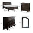Pemberly Row 4 Piece Queen Size Bedroom Set with Sleigh Bed Round Knobs