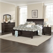 Pemberly Row 4 Piece Queen Size Bedroom Set with Sleigh Bed Round Knobs