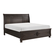 Pemberly Row 4 Piece Queen Size Bedroom Set with Sleigh Bed Round Knobs