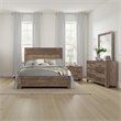 Pemberly Row 4 Piece California King Bedroom Set Panel Detail Metal Handles