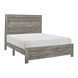 Pemberly Row 4 Piece King Size Bedroom Set in Rustic Gray Panel Detailing