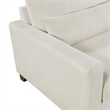 Pemberly Row 89 Inch Sofa with 2 Lumbar Pillows in Ivory Fabric