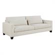Pemberly Row 89 Inch Sofa with 2 Lumbar Pillows in Ivory Fabric
