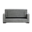 Pemberly Row 77 Inch Sofa with Pull Out Bed in Gray Polyester 2 Pillows