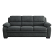 Pemberly Row 80 Inch Sofa in Dark Gray Polyester Foam Cushioned Solid Wood