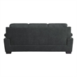 Pemberly Row 80 Inch Sofa in Dark Gray Polyester Foam Cushioned Solid Wood