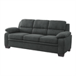 Pemberly Row 80 Inch Sofa in Dark Gray Polyester Foam Cushioned Solid Wood