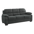 Pemberly Row 80 Inch Sofa in Dark Gray Polyester Foam Cushioned Solid Wood