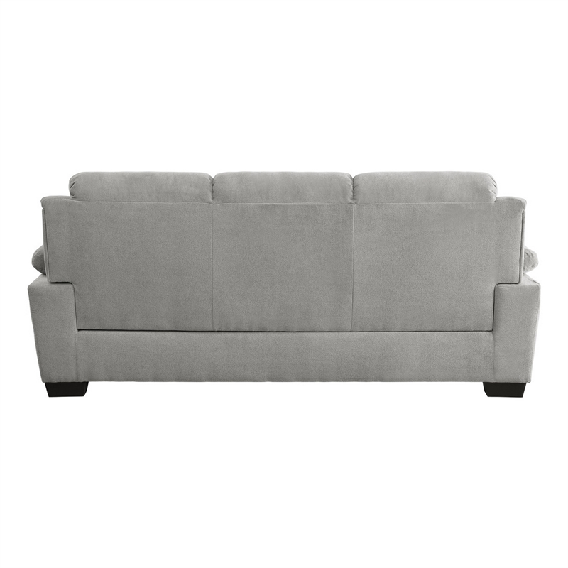 Pemberly Row 80 Inch Sofa in Gray Polyester Foam Cushioned Solid Wood Frame