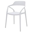 Pemberly Row 23 Inch Side Dining Chair Set of 4 Indoor Outdoor in White