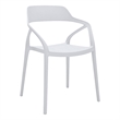 Pemberly Row 23 Inch Side Dining Chair Set of 4 Indoor Outdoor in White