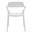Pemberly Row 23 Inch Side Dining Chair Set of 4 Indoor Outdoor in White