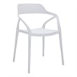 Pemberly Row 23 Inch Side Dining Chair Set of 4 Indoor Outdoor in White