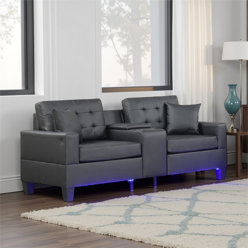 Pemberly Row 91 Inch Sleeper Sectional with Storage Chaise Brown Flannel