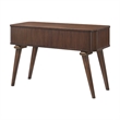 Pemberly Row 48 Inch Sofa Console Table 2 Tambour Doors in Walnut Brown