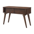 Pemberly Row 48 Inch Sofa Console Table 2 Tambour Doors in Walnut Brown
