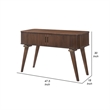 Pemberly Row 48 Inch Sofa Console Table 2 Tambour Doors in Walnut Brown