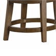 Pemberly Row 20 Inch Swivel Dining Stool Round Faux Leather Brown Set of 2