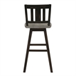 Pemberly Row 29 Inch Bar Height Swivel Chair Set of 2 Vertical Slat Back