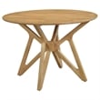 Pemberly Row 5 Piece Dining Table and 4 Chair Set Angled Base Light Walnut Brown