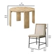 Pemberly Row Dining Table Set with 4 Chairs Round Top Oak Brown Finish Wood