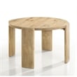 Pemberly Row Dining Table Set with 4 Chairs Round Top Oak Brown Finish Wood