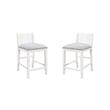 Pemberly Row 3 Piece Counter Height Compact Dining Table Chair Set White Wood