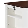 Pemberly Row 3 Piece Counter Height Compact Dining Table Chair Set White Wood