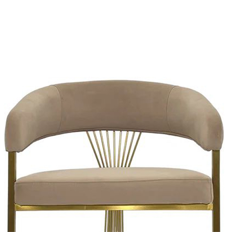Pemberly Row Dining Chair Curved Gray Velvet Backrest Silver Cantilever Base