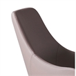 Pemberly Row 23 Inch Dining Chair Set of 2 Padded Tall Back Beige Faux Leather