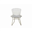 Pemberly Row 23 Inch Dining Chair Set of 2 with 4 Cushions Metal Cage Frame