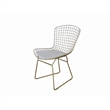 Pemberly Row 23 Inch Dining Chair Set of 2 with 4 Cushions Metal Cage Frame