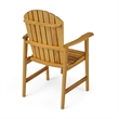 Pemberly Row Outdoor Dining Chair Set of 2 H Frame Adirondack Brown Acacia Wood
