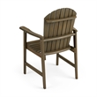 Pemberly Row Outdoor Dining Chair Set of 2 Adirondack in Taupe Gray Acacia Wood