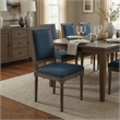 Pemberly Row Side Chair Set of 2 Traditional Style in Navy Blue Polyester