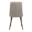 Pemberly Row Side Chair Set of 2 in Wheat Brown Fabric Tapered Iron Legs