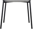 Pemberly Row Chair Set of 2 in Classic Gray Fabric with Sleek Black Metal Legs