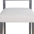Pemberly Row Dining Side Chair Set of 2 in Ash Gray Fabric Blackwash Frame