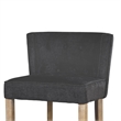 Pemberly Row Counter Stool Chair Soft Dark Gray Fabric Graywash Solid Wood