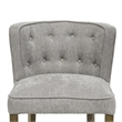 Pemberly Row Counter Stool Chair Soft Light Gray Fabric Graywash Solid Wood